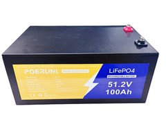 51.2V 50Ah LiFePO4 Lithium Battery 48V 50Ah Deep Cycle BMS for RV Off-Grid Solar