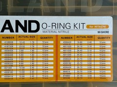 383 pcs O-Ring Kit for Hitachi Assortment 90 Shore Nitrile Rubber Gasket Seals