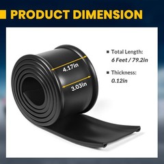 4-Inch Fuel Tank Strap Isolator for Most Semi-trailer Trucks, 6 Feet x 4 Inches