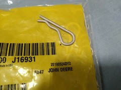 John Deere Original Equipment Pin J16931