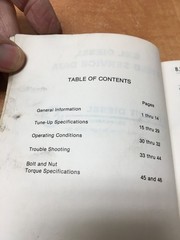 1985 Detroit Diesel Field Service Data Manual Book 6SE464 (46 pages) Pocket size