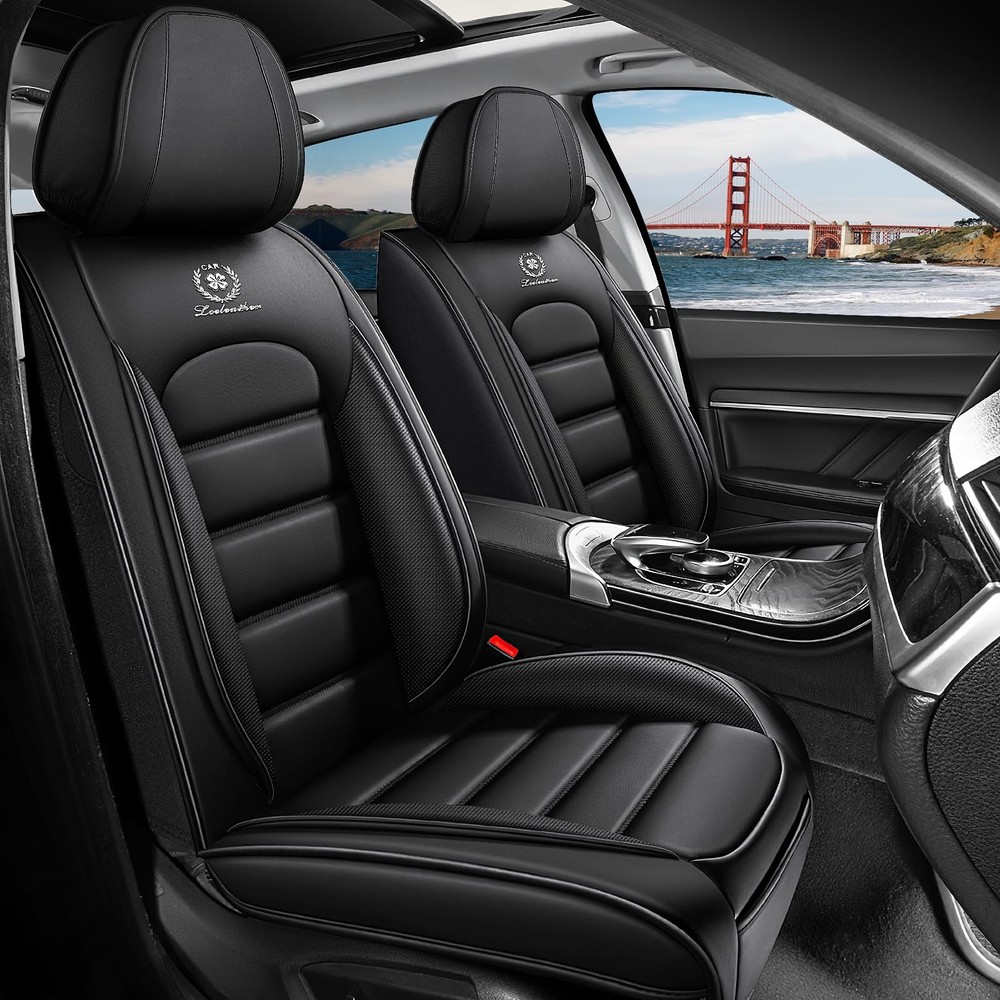 2 Seat Covers Front Only for Sonic 2012-2020 Classic Black