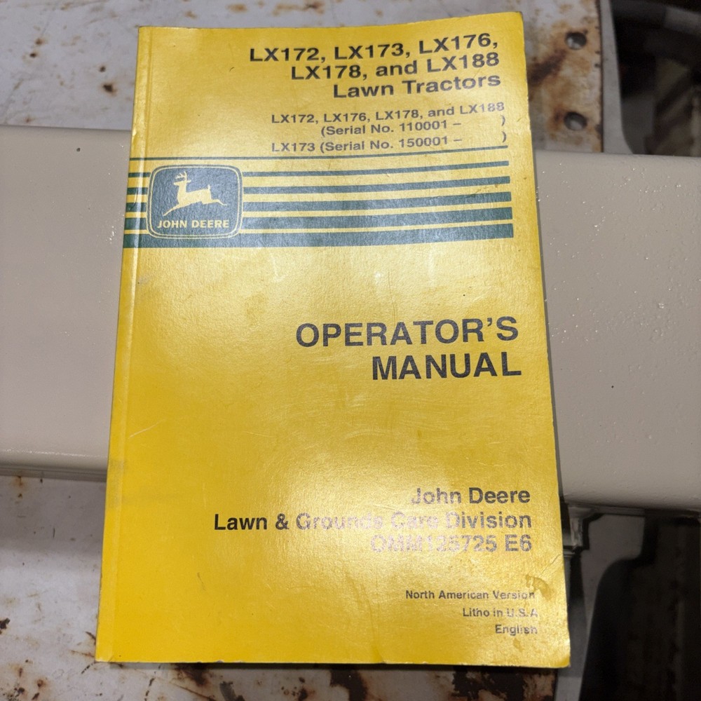 John Deere LX172 LX173 LX176 LX178 LX188 Operator’s Manual OMM125725 E6