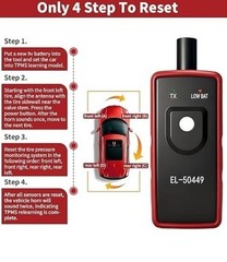 TPMS Relearn Tool, TPMS Reset Tool, Tire Sensor Programmer Ti Size: No Battery