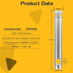 High-Strength 5-1/2″ Top Link Hitch Pins