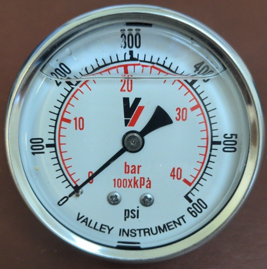 Valley Industries 2240GXB600 40 Series Industrial Gauge 0-600 PSI