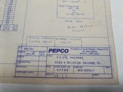 PEPCO 6X6-3/4 MACHINE GOSS & DELEEUW DRAWING #WD-6984-1 WIRING DIAGRAM