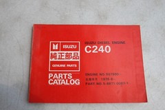 Isuzu C240 Diesel Engine Parts Catalog Manual 507500 and up 5-8871-0067-1
