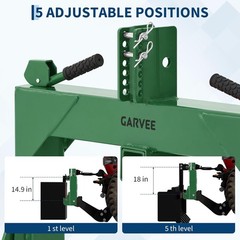3000 LBS 3 Point Quick Hitch 2″ Receiver for Cat 1 Tractors w/ Versatile Adapter