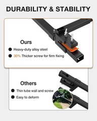 60″ Pallet Forks 4000 Lbs Clamp-On Pallet Forks With Adjustable Stabilizer Bar