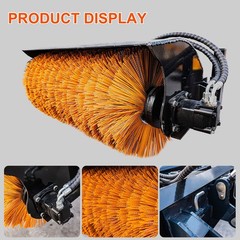 51” Snow Cleaner Angle Broom Sweerper Snow Brush Fit Toro Dingo Mini Skid Steer