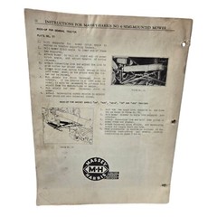Massey Harris No 6 Semi Mounted Mower Manual Tractor Implement
