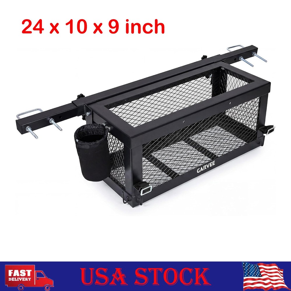 Tractor Tool Box 24”x10”x9” Rear Mount Basket Toolbox for Most Tractors