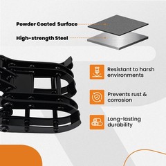 Rust Prevent Grapple for Mini Excavator 0.8-1.8T Powder Coated Black