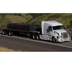 16’x27′ Flatbed Truck Waterproof Tarps – 18Oz Vinyl Blue Steel Tarp (4′ Drop)
