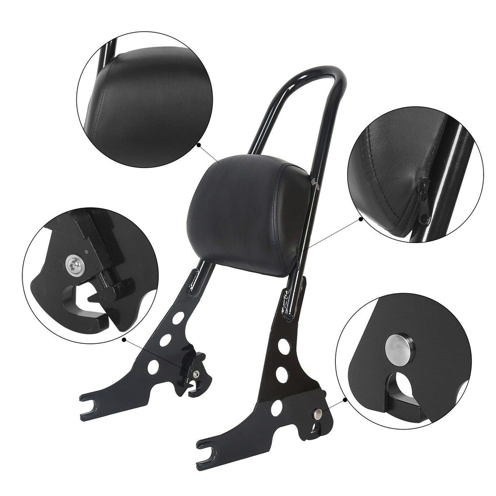 For Harley Sportster 1200 883 04-UP Detachable Passenger Sissy Bar Backrest Pad