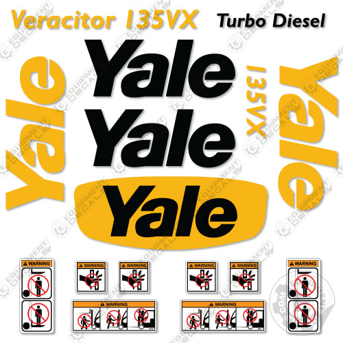 Fits Yale Veracitor GP135VX Decal Kit Forklift – 7 YEAR OUTDOOR 3M VINYL!