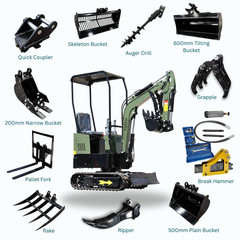 TYPHON TERROR X STORM 1Ton Mini Excavator 13.5hp B&S USA Canopy w 13 Attachments
