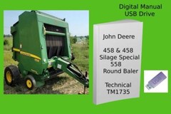 John Deere 458 458 Silage Special 558 Round Baler Repair Technical Manual