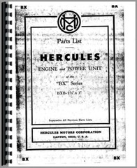Hercules BXB Engine Parts Manual Catalog