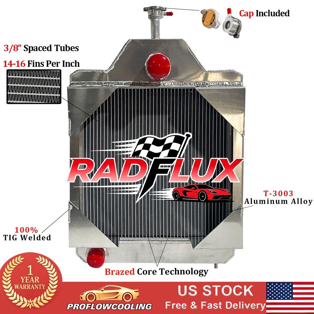 #D89103 #D77843 Radiator For Case/IH 580C 584C 586C 585C Backhoe Loader Aluminum