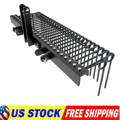💎60″ 3 Point Pine Straw Landscaping Rake For Cat 0 Cat 1 Tractor Rake Attachmen