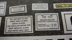 ALLIS CHALMERS MODEL C DECAL SET. ALL DECALS ON TRACTOR. SEE DETAILS & PICS.