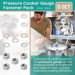 5 Sets Pressure Cooker Gauge Fastener Pack 82248 Fit for Presto 0.7087 inches