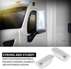 Chrome Door Mirror Covers Left Right Side for Peterbilt 579 2013-2023