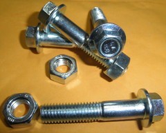 Qty. 4 M10 x 50 10mm-1.5 x 50mm Grade 8.8 Flanged Hex Bolt w/ Nut Zinc Plated…