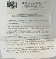 U.S. Seal Mfg. PS-275 Pump Seal, .75″ Shaft, 220psi, Type C Head, new (YY)