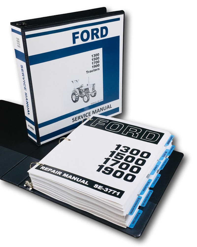 Ford 1300 1500 1700 1900 Tractor Service Repair Manual Technical Shop Book