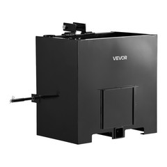 VEVOR Ballast Box 3 Point Category 1 Tractor Quick Tach Hitch 5 ft³ 800lbs Black