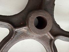 Vintage 12in Cast Iron Wheel–2 inch tread–Clean-Farm Machinery
