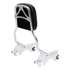 Detachable Sissy Bar Passenger Backrest Pad Chrome for Motorcycles
