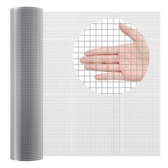 Hardware Cloth, 1/2 inch 48in x 100 ft 19 Gauge, Hot Dipped Galvanized Wire Mes