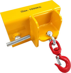 2200Lbs Forklift Lifting Hook with Swivel Hook & T-Screw Attachment