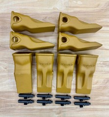 8 Pack John Deere TK-Series HD Loader Bucket Teeth, TK250LD W/Keepers