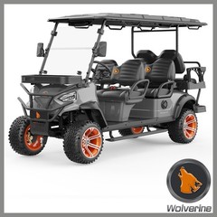 Wolverine 2026 grey 6-Seat Golf Cart Street-Legal 60KM Range 5H Charge Time