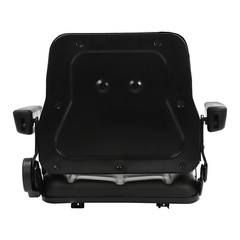 Black Forklift Seat Heavy Duty Vehicle Seat Adjustable 35-180°Tractor Seat