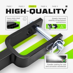 3 Point Versatile Quick Hitch Adapter Bracket Fit for Category 1 Quick Hitch