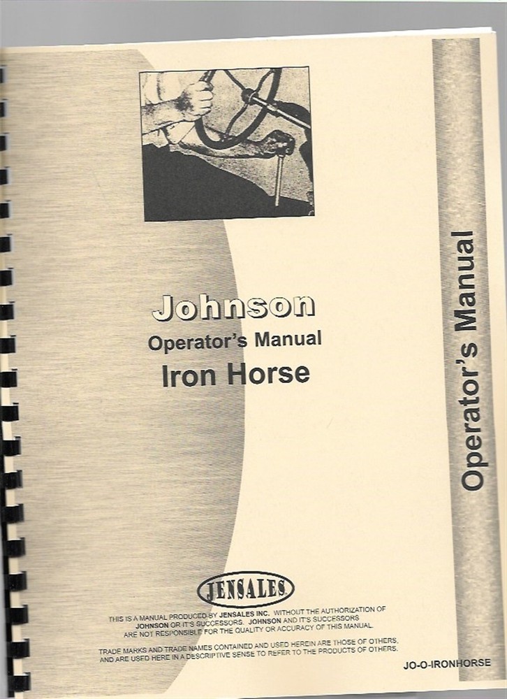 Johnson Iron Horse Engine Operators Owners Manual 1935