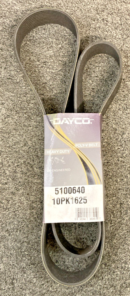 New Genuine Dayco 5100640 10PK1625 Heavy Duty Poly Rib Belt