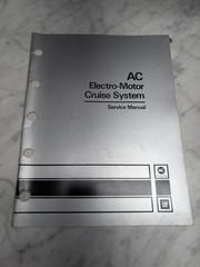 AC Electro-Motor Cruise System Service Manual Repair Maintenance Shop GM