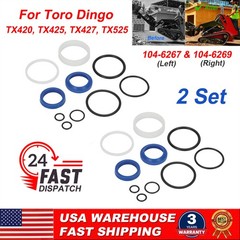 2x Replaces OEM 104-6267 Lift Cylinder Seal Kit for Toro Dingo TX420 TX425 TX427
