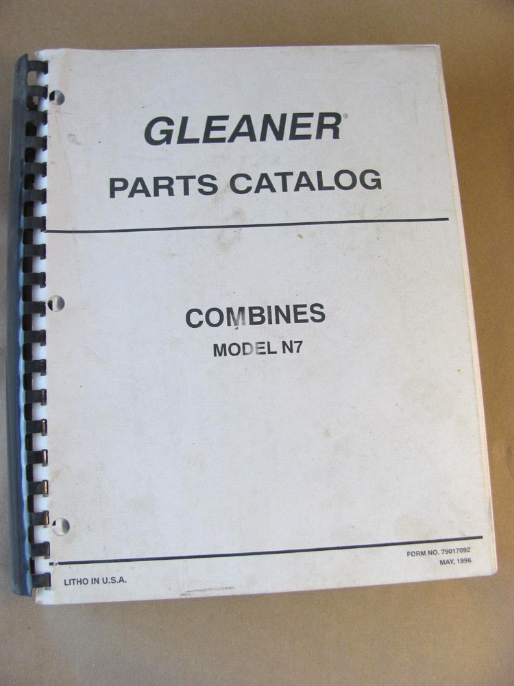 Gleaner N7 Combine Parts Catalog Manual Book 79017092 ~ Preowned