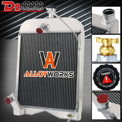 8N8005 3 Row Radiator W/Silicone Hose Kit For Ford 8N 9N 2N 86551430 Tractors