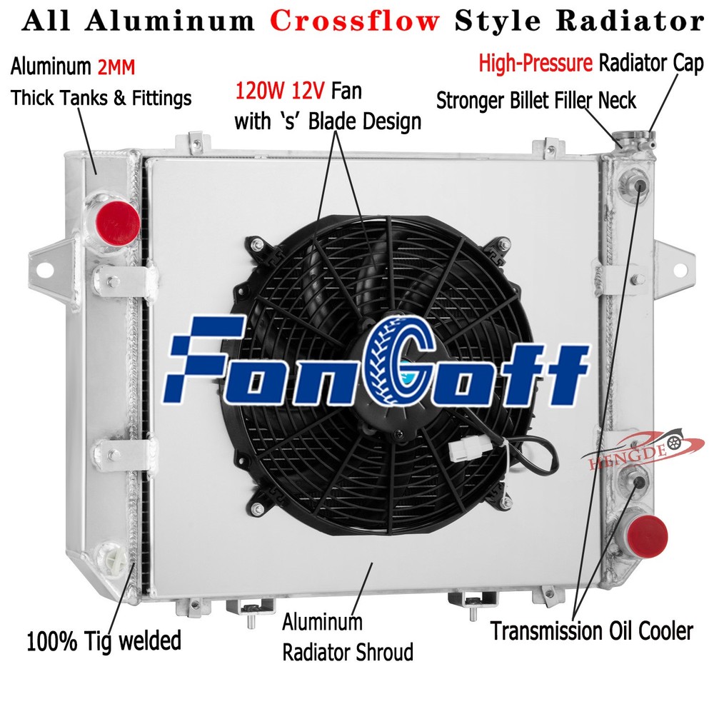 4 Row Radiator Shroud Fan 440211-00010 Fit 2012+ Doosan Daewoo G20P-5 GM 3.0L LP