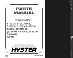 HYSTER FORKLIFT (E004) S4.50XM SERVICE REPAIR SHOP PARTS MANUAL PDF ON USB