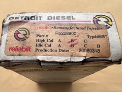Detroit Diesel 71 series Reliabilt Reman Injector. N-65BT